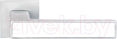 Ручка дверная Morelli MH-48-S6 SSC/W (суперматовый хром/белый)