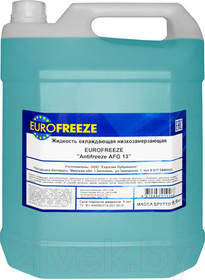 Антифриз Eurofreeze AFG 13 -35C / 52295 (9.8кг, зеленый)