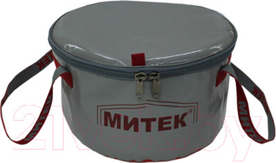 Ведро рыболовное Митек С крышкой H-20см (серый)