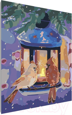 Картина по номерам PaintLine Птицы на лампе