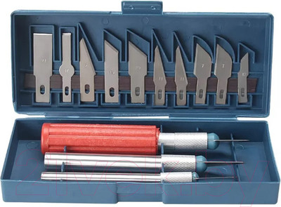 Нож-скальпель Sipl Cо сменными лезвиями / AG607 (13 предметов )