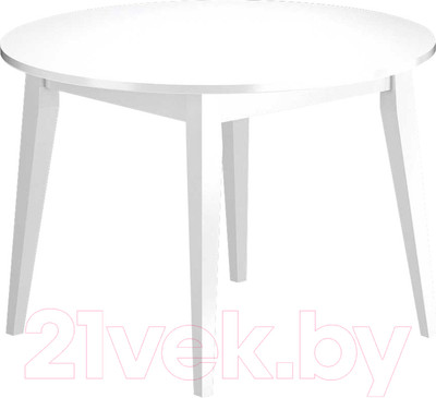 Обеденный стол Васанти Плюс Партнер 100 (глянец белый/белый)