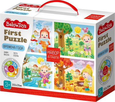 Развивающая игра Baby Toys First Puzzle 4 в 1. Времена года / 04363
