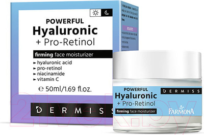 Крем для лица Farmona Укрепляющий увлажняющий с гиалуроновой кислотой и проретинолом (50мл)