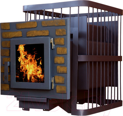 Печь-каменка КомфортПром Дверь со стеклом Декор 10221168