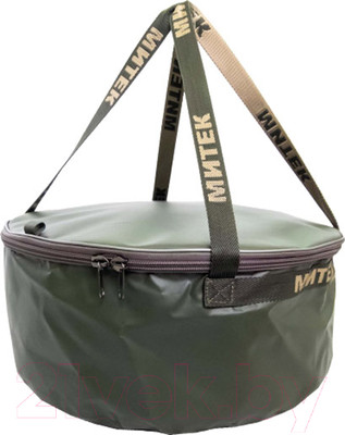 Ведро рыболовное Митек С крышкой H-40см (хаки)