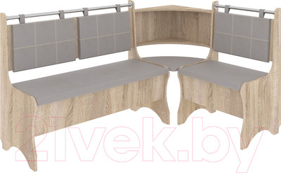 Уголок кухонный мягкий Mio Tesoro Оазис-2 108x163 (дуб сонома/капучино)