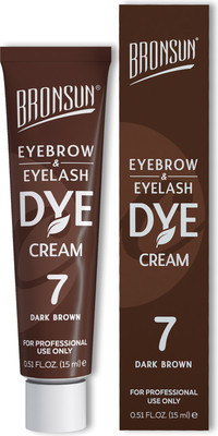 Крем-краска для бровей Bronsun Для бровей и ресниц №7 темно-коричневый (15мл)