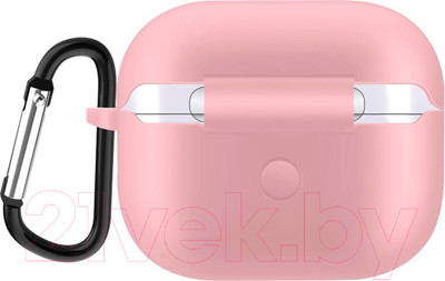 Чехол для наушников Sundays Для AirPods 3 с карабином (розовый)
