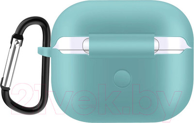 Чехол для наушников Sundays Для AirPods 3 с карабином (голубой)