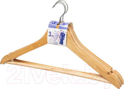 Набор деревянных вешалок-плечиков Sundays Home 10424151 (3шт)