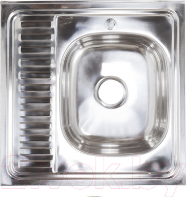 Мойка кухонная AKS Накладная 60x60 правая (полированная)