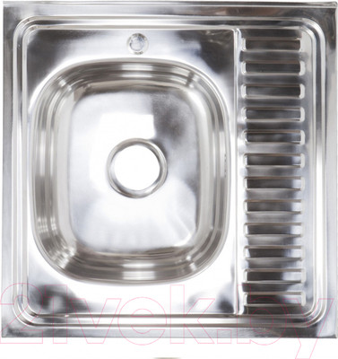 Мойка кухонная AKS Накладная 60x60 левая (полированная)