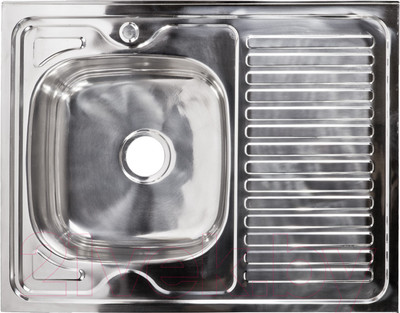 Мойка кухонная AKS Накладная 80x60 левая (полированная)