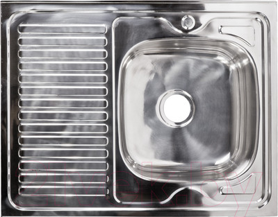 Мойка кухонная AKS Накладная 80x60 правая (полированная)