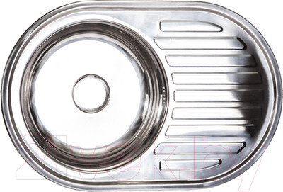Мойка кухонная AKS Овальная 77x50 (полированная)