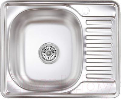 Мойка кухонная AKS Прямоугольная 58x48 (матовый хром)