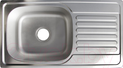 Мойка кухонная AKS Прямоугольная 76x42 (матовый хром)