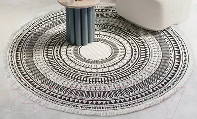 Коврик Mio Tesoro Сozy C0012770A (120х120, черные круги)