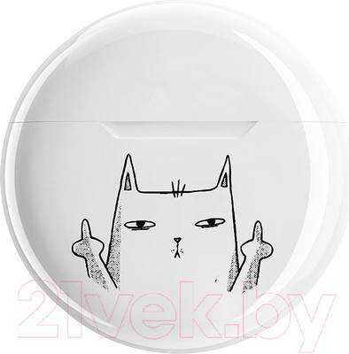 Беспроводные наушники Qumo TWS Vibe Back Off ВТ 0100 / Q42339 (белый)