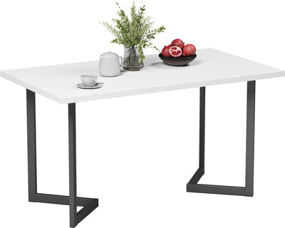 Обеденный стол Soma Miata 120x66 (белый/черный)