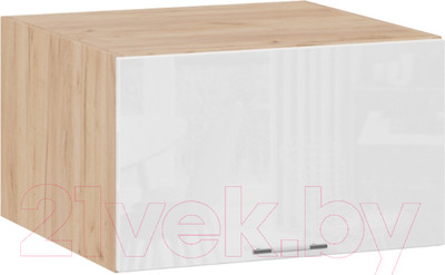Шкаф под вытяжку ТриЯ Весна 1В6ГП (дуб крафт золотой/белый глянец)