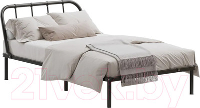 Полуторная кровать Домаклево Мира 120x200 (черный)