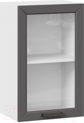 Шкаф навесной для кухни ТриЯ Лорас 1В45С (белый/холст вулкан)