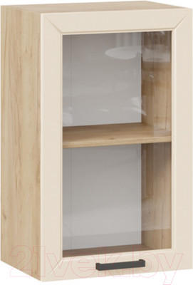 Шкаф навесной для кухни ТриЯ Лорас 1В45С (дуб крафт золотой/холст брюле)