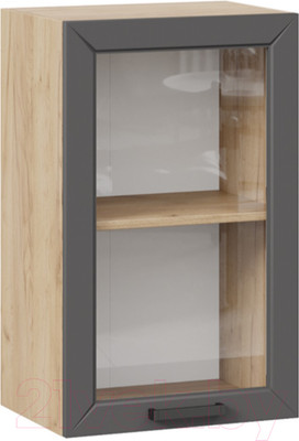 Шкаф навесной для кухни ТриЯ Лорас 1В45С (дуб крафт золотой/холст вулкан)