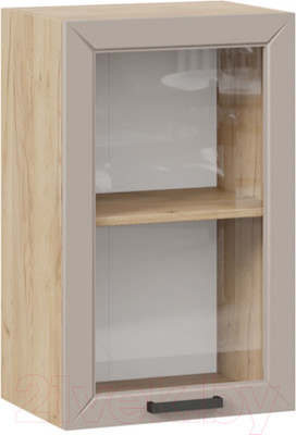 Шкаф навесной для кухни ТриЯ Лорас 1В45С (дуб крафт золотой/холст латте)