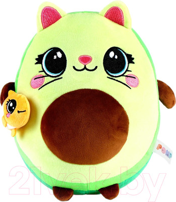 Мягкая игрушка Pomposhki Авокадо котик с рыбкой / 9300754