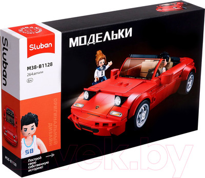 Конструктор инерционный Sluban Кабриолет / M38-B1128