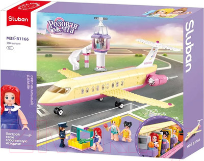 Конструктор Sluban Розовая мечта. Самолет / M38-B1166