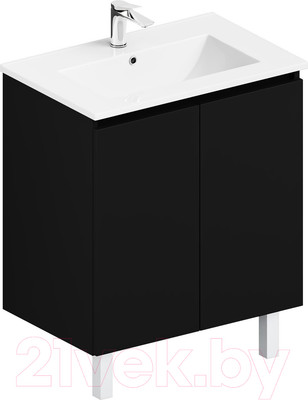 Тумба с умывальником ЗОВ Монови 80 / M80LG0LGS-OL80 (антрацит)