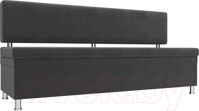 Скамья кухонная мягкая Лига Диванов Стайл / 111643 (велюр серый)