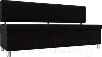 Скамья кухонная мягкая Лига Диванов Стайл / 114507 (микровельвет черный)