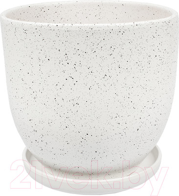 Вазон Вещицы Терраццо BH-93-3 (белый)
