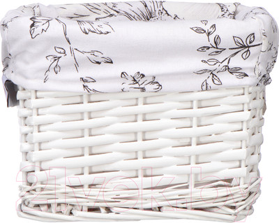 Корзина Natural House Цветы 200x130x150 / EW-90LM-S (белый)