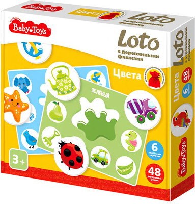 Развивающая игра Baby Toys С деревянными фишками. Цвета / 04924