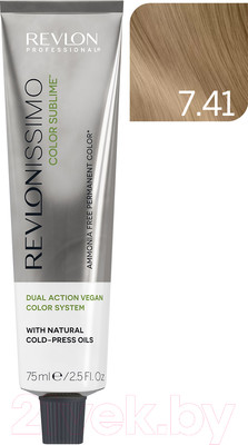 Крем-краска для волос Revlon Professional Revlonissimo Color Sublime Vegan тон 7.41 (75мл)