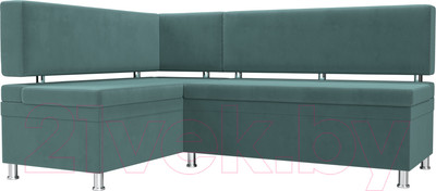 Уголок кухонный мягкий Лига Диванов Стайл левый / 111656L (велюр бирюзовый)