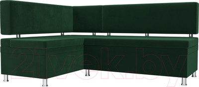 Уголок кухонный мягкий Лига Диванов Стайл левый / 111657L (велюр зеленый)