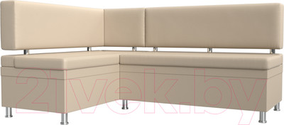 Уголок кухонный мягкий Лига Диванов Стайл левый / 114526L (экокожа бежевый)