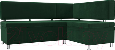 Уголок кухонный мягкий Лига Диванов Стайл правый / 111657 (велюр зеленый)