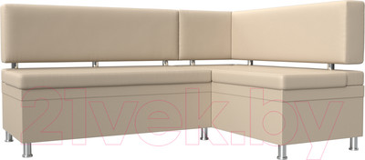 Уголок кухонный мягкий Лига Диванов Стайл правый / 114526 (экокожа бежевый)