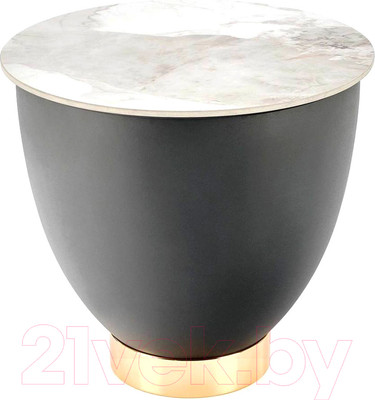 Журнальный столик Halmar Cecilia S (белый мрамор/серый/золотой)