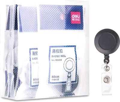 Держатель для бейджа Deli 8309 (серый)