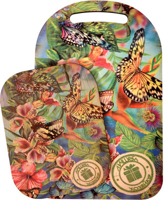 Разделочная доска Мультидом Бабочки МБ18-381 (с подставкой)