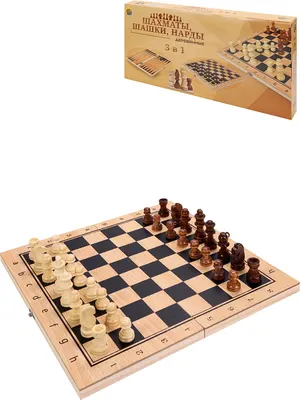 Набор настольных игр РЫЖИЙ КОТ Нарды, шашки, шахматы / ИН-4157